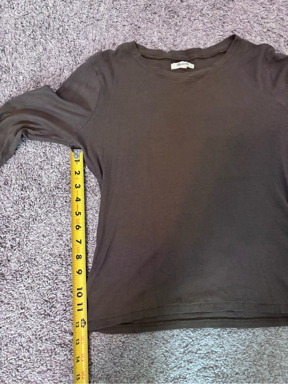 Madewell Long Sleeve Crewneck Top Size Medium - Picture 11 of 12